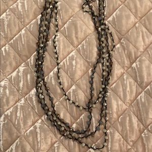 Long beaded wrap necklace set